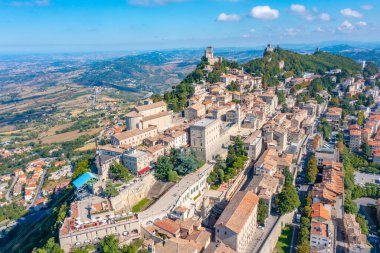 San Marino 'nun havadan görünüşü.