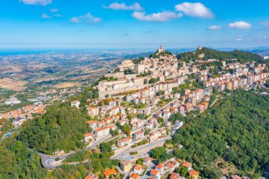 San Marino 'nun havadan görünüşü.
