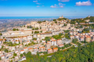 San Marino 'nun havadan görünüşü.