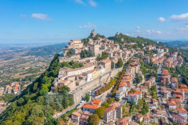 San Marino 'nun havadan görünüşü.