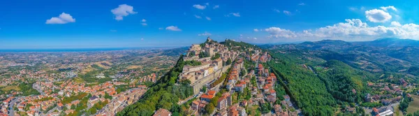 Luftaufnahme Der Altstadt Von San Marino — Stockfoto