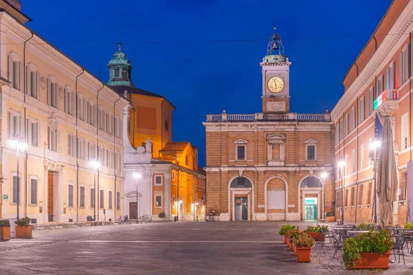Vista Sorgere Del Sole Piazza Del Popolo Ravenna — Foto Stock
