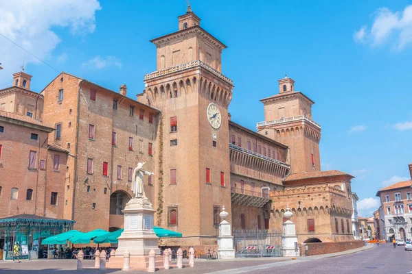 Castello Estense Στην Ιταλική Πόλη Ferrara — Φωτογραφία Αρχείου
