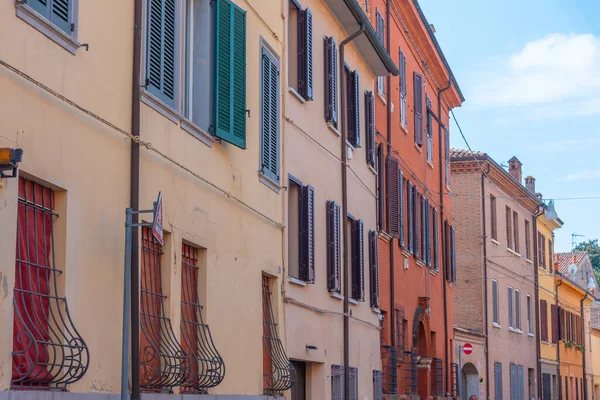 Historical Houses Old Town Ferrara Italy — стоковое фото