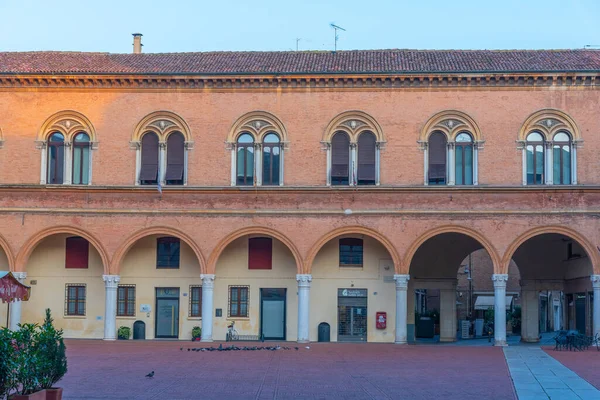 Piazza Del Municipio Nella Città Italiana Ferrara — Foto Stock