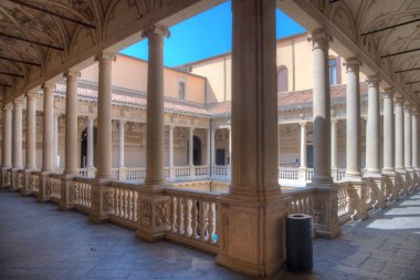 İtalya 'daki Palazzo Bo' da Padua Üniversitesi atari salonu..