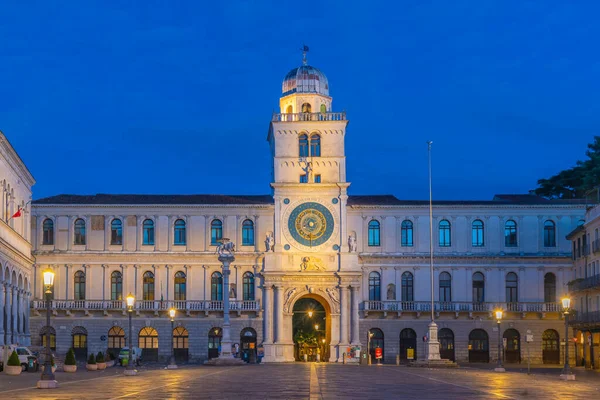 Vue Lever Soleil Torre Dell Orologio Padoue Ville Italienne — Photo