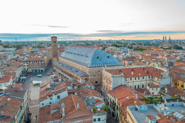 Вид Воздуха Палаццо Делла Раджионе Итальянском Городе Падуя — стоковое фото
