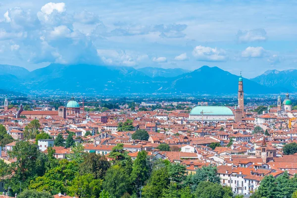 Vista Aérea Cidade Velha Vicenza Itália — Fotografia de Stock
