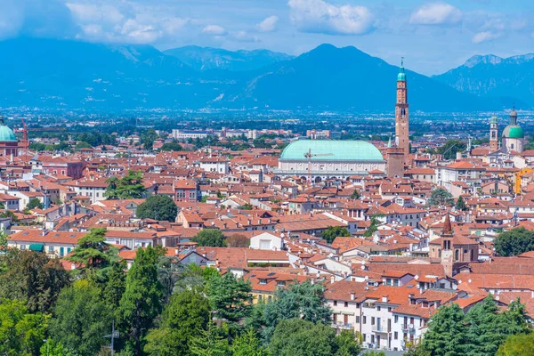 Vista Aérea Cidade Velha Vicenza Itália — Fotografia de Stock