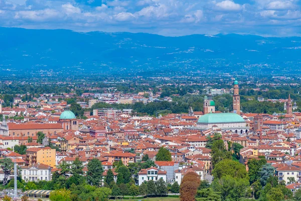 Vista Aérea Cidade Velha Vicenza Itália — Fotografia de Stock