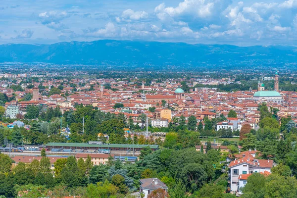 Légi Kilátás Régi Város Vicenza Olaszországban — Stock Fotó