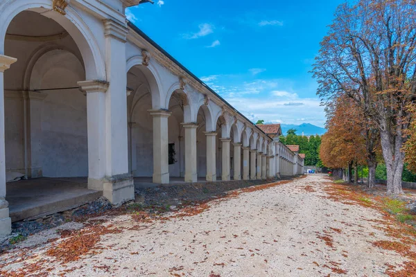 Arcade Leading Sanctuary Madonna Monte Berico Italian Town Vicenza — Stock Photo, Image