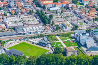 MUSE 'nun havadan görünüşü - İtalya' daki Museo delle Scienze di Trento.