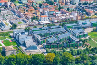 MUSE 'nun havadan görünüşü - İtalya' daki Museo delle Scienze di Trento.