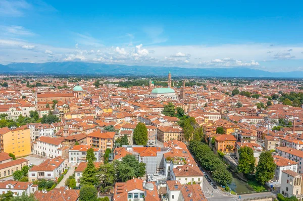 Vista Aérea Cidade Velha Vicenza Itália — Fotografia de Stock