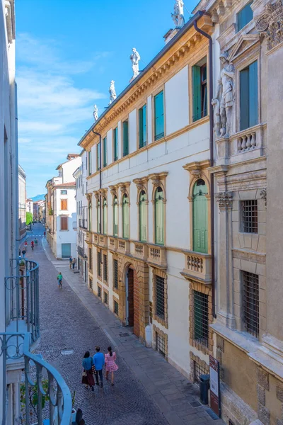 Történelmi Házak Óvárosban Vicenza Olaszországban — Stock Fotó