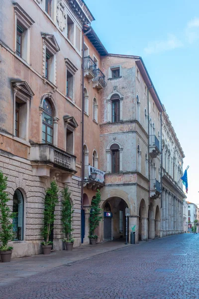 Zabytkowe Domy Starym Mieście Vicenza Włoszech — Zdjęcie stockowe