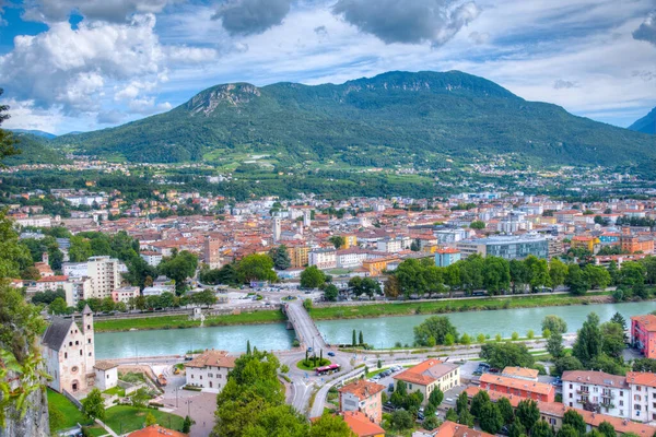 Vue Panoramique Sur Vieille Ville Italienne Trente — Photo