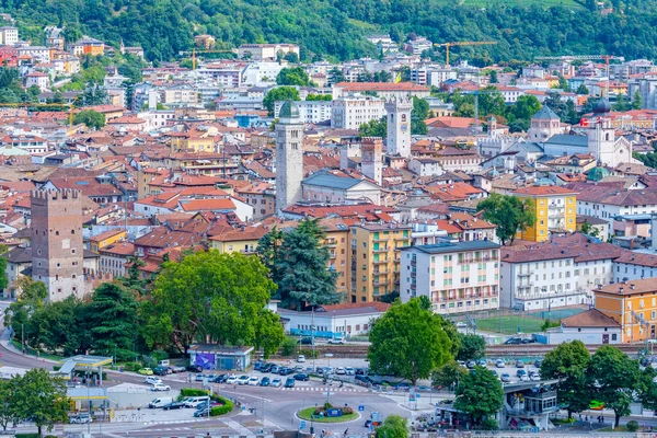 Vista Aérea Del Casco Antiguo Ciudad Italiana Trento —  Fotos de Stock