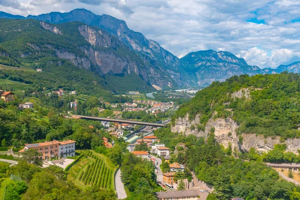 Rivière Adige Traversant Ville Italienne Trente — Photo