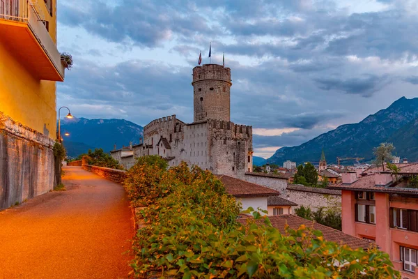 Coucher Soleil Sur Castello Del Buonconsiglio Trente Italie — Photo