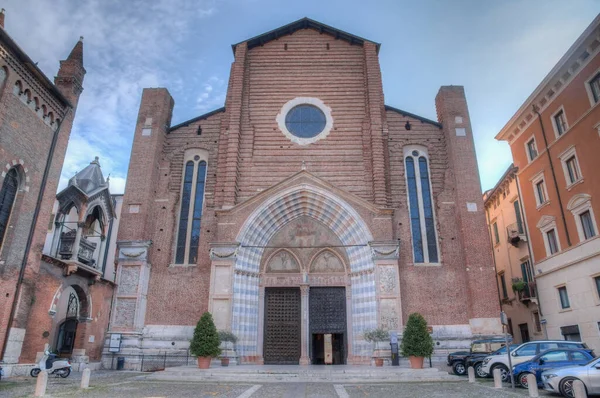 Δομινικανή Εκκλησία Της Santa Anastasia Στη Βερόνα Ιταλία — Φωτογραφία Αρχείου