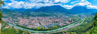 Eski İtalyan şehri Trent 'in Panorama manzarası
