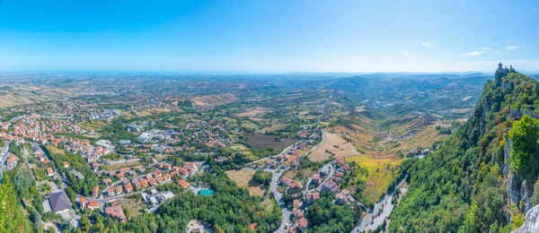 Valdragone 'un San Marin' deki hava manzarası