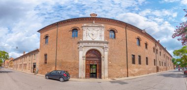 Ferrara, İtalya, 31 Ağustos 2021: Ferrara, İtalya 'daki Museo di Schifanoia