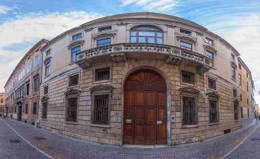 Padua, İtalya, 30 Ağustos 2021: İtalya 'nın Padua kentindeki tarihi ev