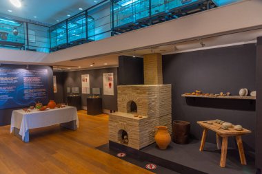 Citta di San Marino, San Marino, 2 Eylül 2021: San Marino Müzesinin İçi.