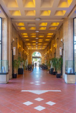 Citta di San Marino, San Marino, 1 Eylül 2021: San Marino 'nun tarihi merkezinde Casa di risparmio.