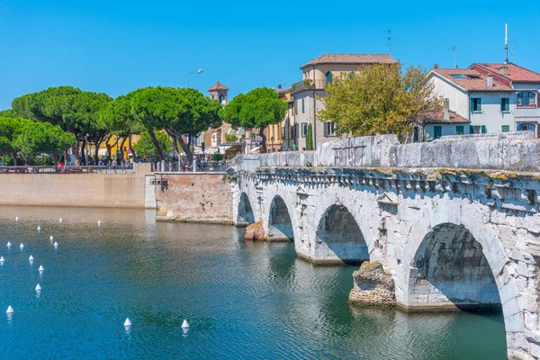 Köprü Tiberius Ponte Tiberio Rimini Talya — Stok fotoğraf