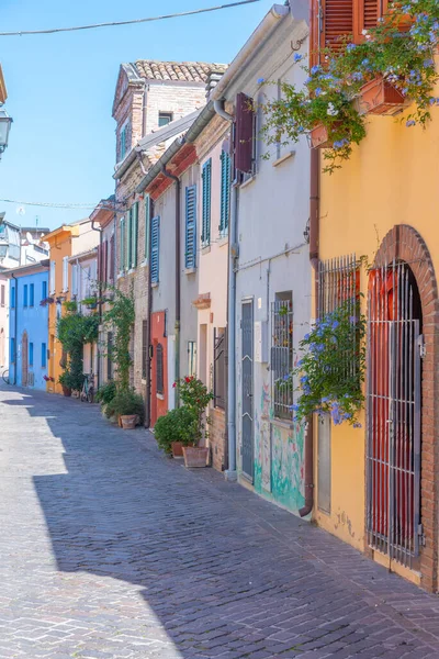 Bunte Straße Der Italienischen Stadt Rimini — Stockfoto