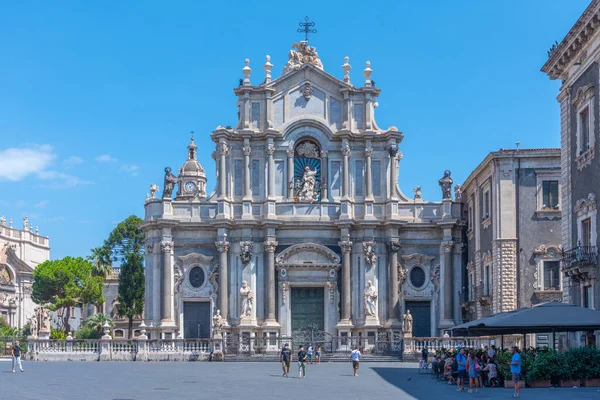 Katanya Talya Eylül 2021 Aziz Agrita Katedrali Talya Sicilya Bir — Stok fotoğraf