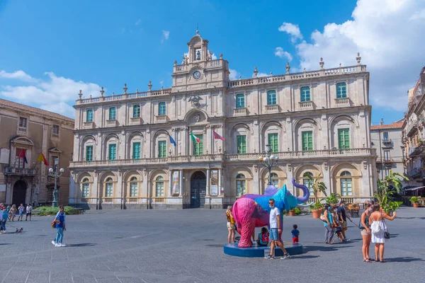 Catania Italy Вересня 2021 Вид Будівлю Universita Degli Studi Catania — стокове фото