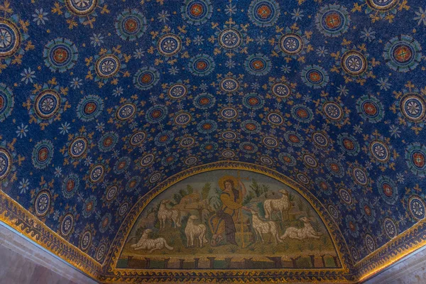 Ravenna Italië September 2021 Decoratie Binnen Mausoleo Galla Placidia Italiaanse — Stockfoto