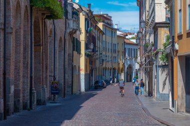 Padua, İtalya, 30 Ağustos 2021: İtalya 'nın Padua kentindeki tarihi evler.