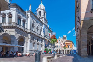 Padua, İtalya, 30 Ağustos 2021: İtalyan şehri Padua 'nın merkezinde Palazzo Moroni.