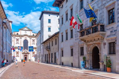 Trento, İtalya, 28 Ağustos 2021 Palazzo Geremia Trento İtalya