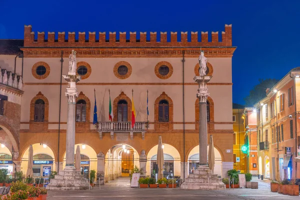 Ravenna Itália Setembro 2021 Vista Nascer Sol Prefeitura Piazza Del — Fotografia de Stock