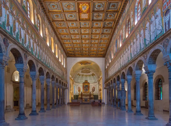 Rávena Italia Agosto 2021 Interior Basílica Sant Apollinare Nuovo Ciudad — Foto de Stock