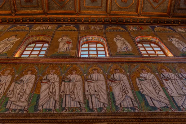 Ravenna Itália Agosto 2021 Interior Basílica Sant Apollinare Nuovo Cidade — Fotografia de Stock