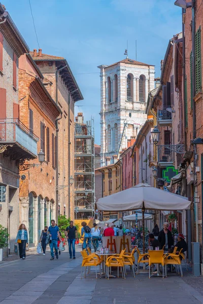 Ferrara Italië Augustus 2021 Straat Het Commerciële Centrum Van Italiaanse — Stockfoto