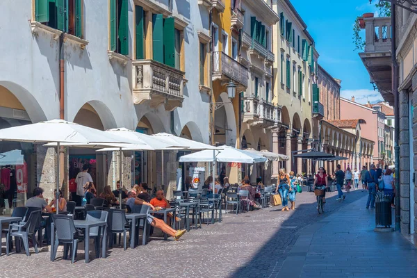 Padua Italië Augustus 2021 Straat Het Commerciële Centrum Van Italiaanse — Stockfoto