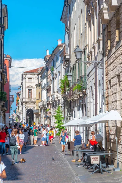 Vicenza Italië Augustus 2021 Historische Huizen Oude Stad Van Vicenza — Stockfoto