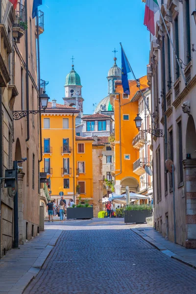 Vicenza Italy August 2021 Historical Houses Old Town Vicenza Italy — Stock Photo, Image