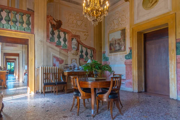 Виченца Италия Августа 2021 Года Interior Palazzina Villa Valmarana Nani — стоковое фото