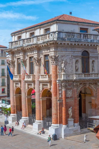 Vicenza Italië Augustus 2021 Historische Huizen Aan Het Piazza Dei — Stockfoto